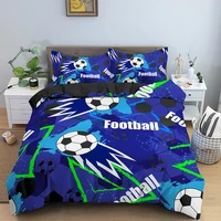 3d football print duvet cover soccer bedding set bed linen bedclothes soft bed set queenking size for boy kids gifts