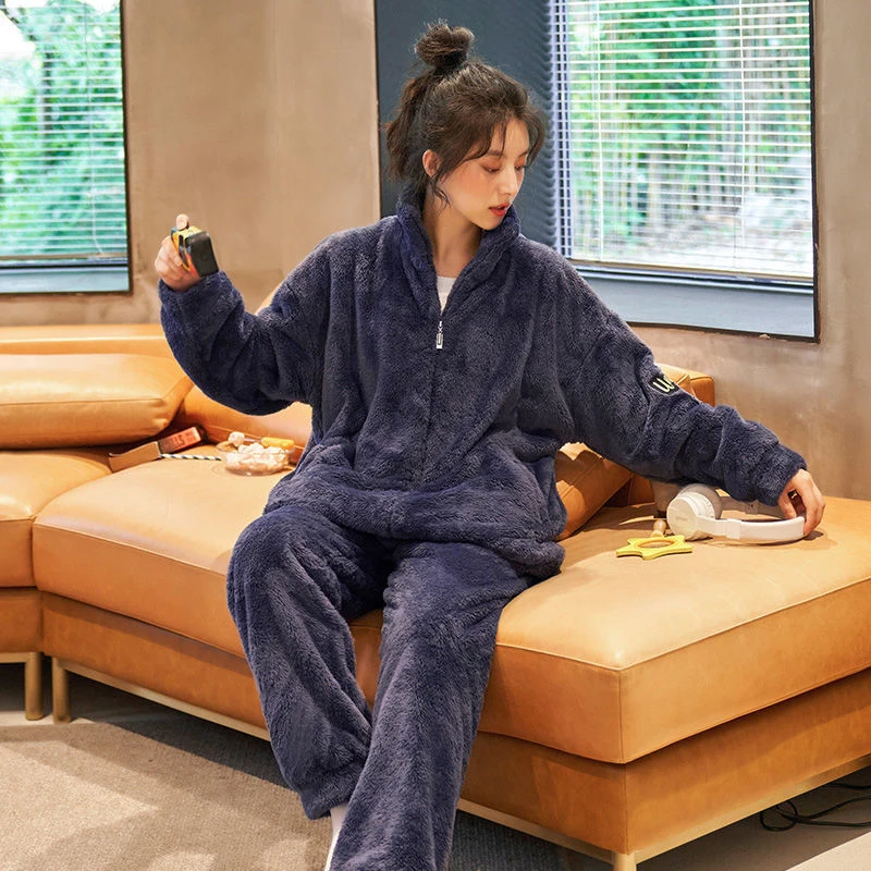 Пижама фланелевая для осени и зимы с изображением головы животного комплект из