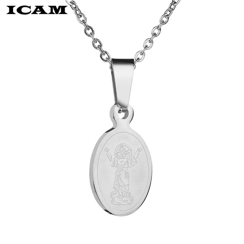ICAM Прямая поставка ожерелье для мужчин и женщин Archangel St.Michael Protect Me Saint Protection Charm