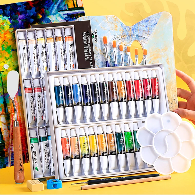 

Maries 12/18/24 Colors Professional Oil paints colors painting Starter Toner drawing pigments art supplies art oil painting set