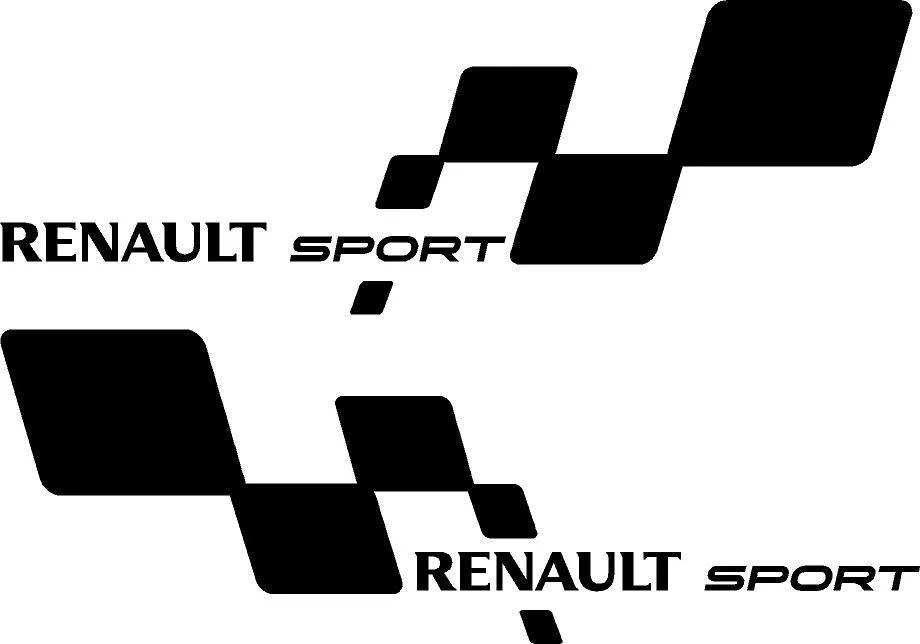 Для 2 спортивных стикеров Renault * выбор цвета с обеих сторон|Наклейки на автомобиль|