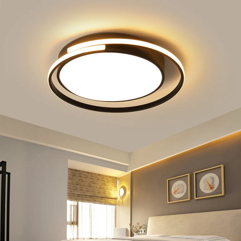 

AC85-265V круглые современные минималистичные скандинавские светодиодные плафоны с регулируемой яркостью для спальни, столовой