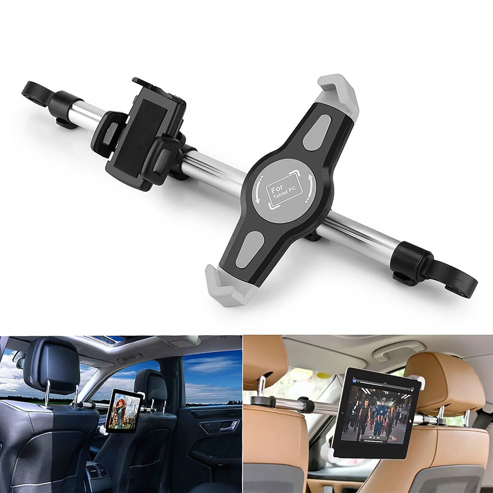 

2021 New Universal 360 Degree Adjustable Car Holder For Tablet PC/Phone Auto Car Back Seat Headrest Mount Mounting Holder Stand