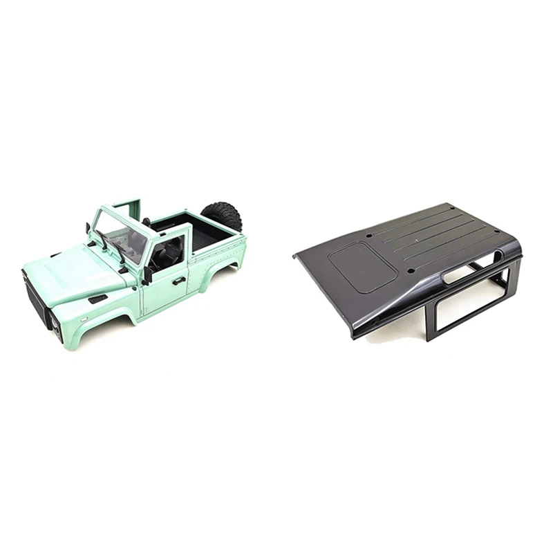 

D90 Car Body Shell with Tire with Plastic RC Car Roof Canopy Replacement Part Cover