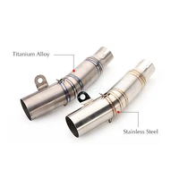 modify motorcycle exhaust middle link pipe yzf r6 06 16 muffler system tube silencer 60mm slip on joint titanium connect adapter