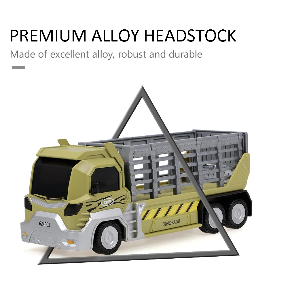 Автомобиль переносчик с динозаврами игрушечный грузовик автомобиль задним