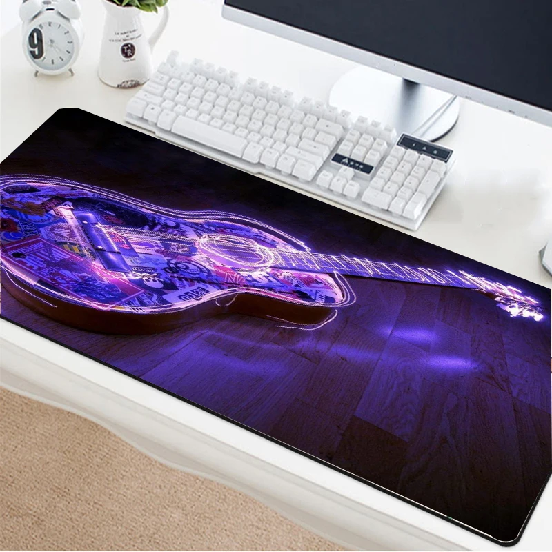 

Cool Purple Guitar Mouse Pad 90x40/80X30CM Oversized Dining Table Mat Office Essential Customizable Keyboard Pad Mouse Pad Large
