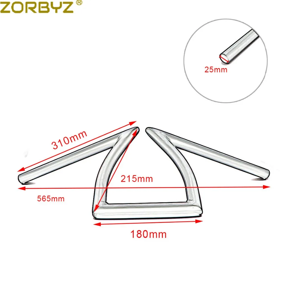 ZORBYZ " 25 мм мотоциклетные металлические черные/хромированные рукоятки Z для Harley Chopper Bobber на заказ