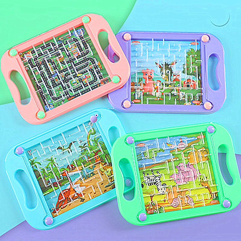 

Hot Koop 3D Kids Educatief Speelgoed Voor Kinderen Baby Puzzel Montessori Doolhof Balance Game Gift Voor Peuters cartoon Kaarten