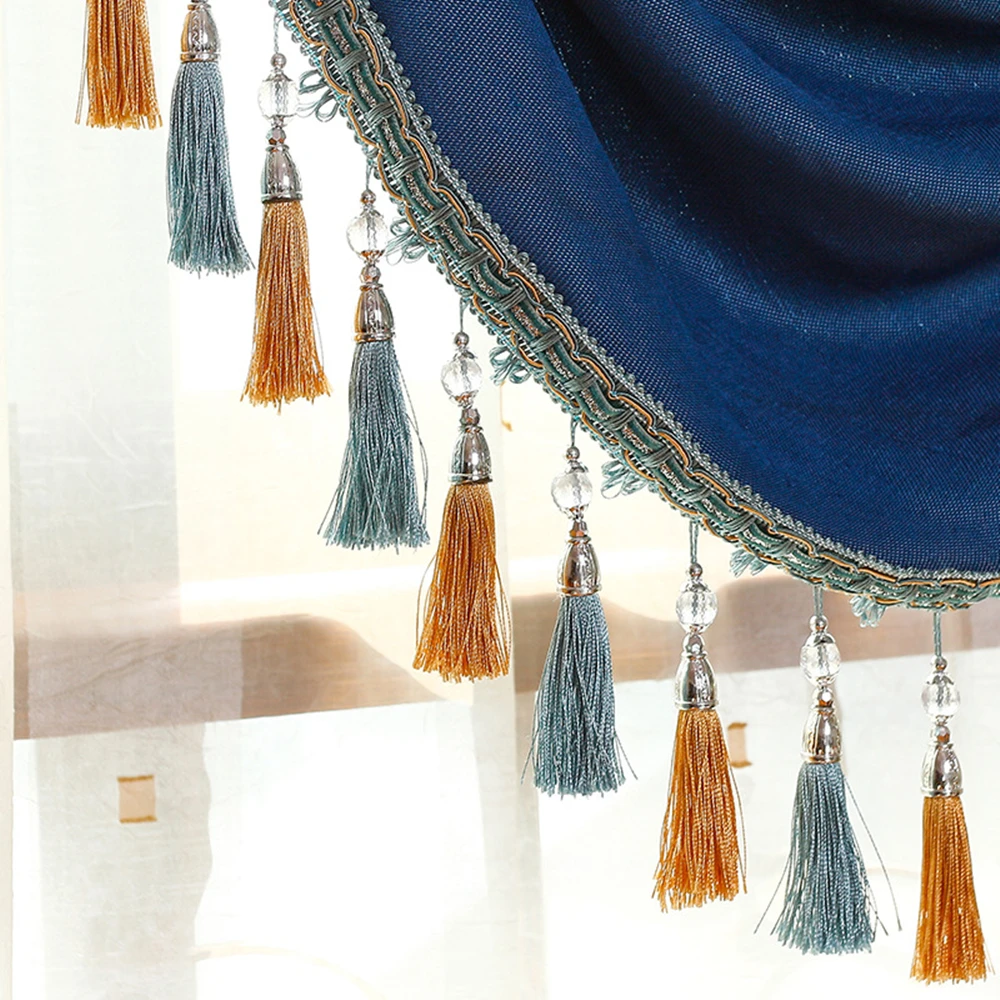 

Beaded Tassel Fringe Lace Ribbon Curtains for Windows Accessories 5 Meters