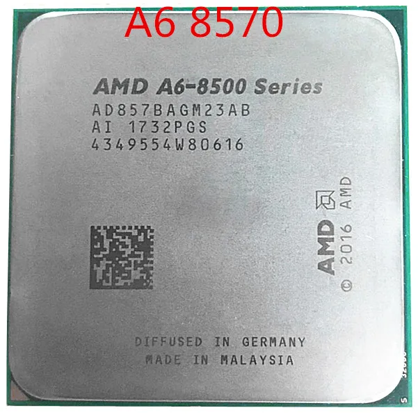 AMD A6-Series A6-8500 A6 8570 3,5 ГГц 65 Вт двухъядерный процессор AD875BAGM23AB разъем AM4