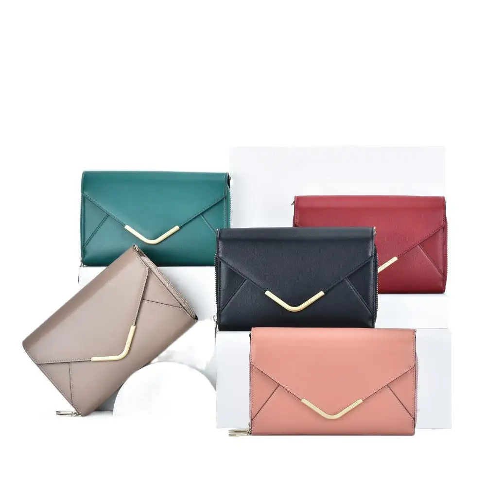 

Women's Bag New Fashion Double Zipper Envelope Bag Large Capacity One Shoulder Slung Women's Mobile Bag Bags