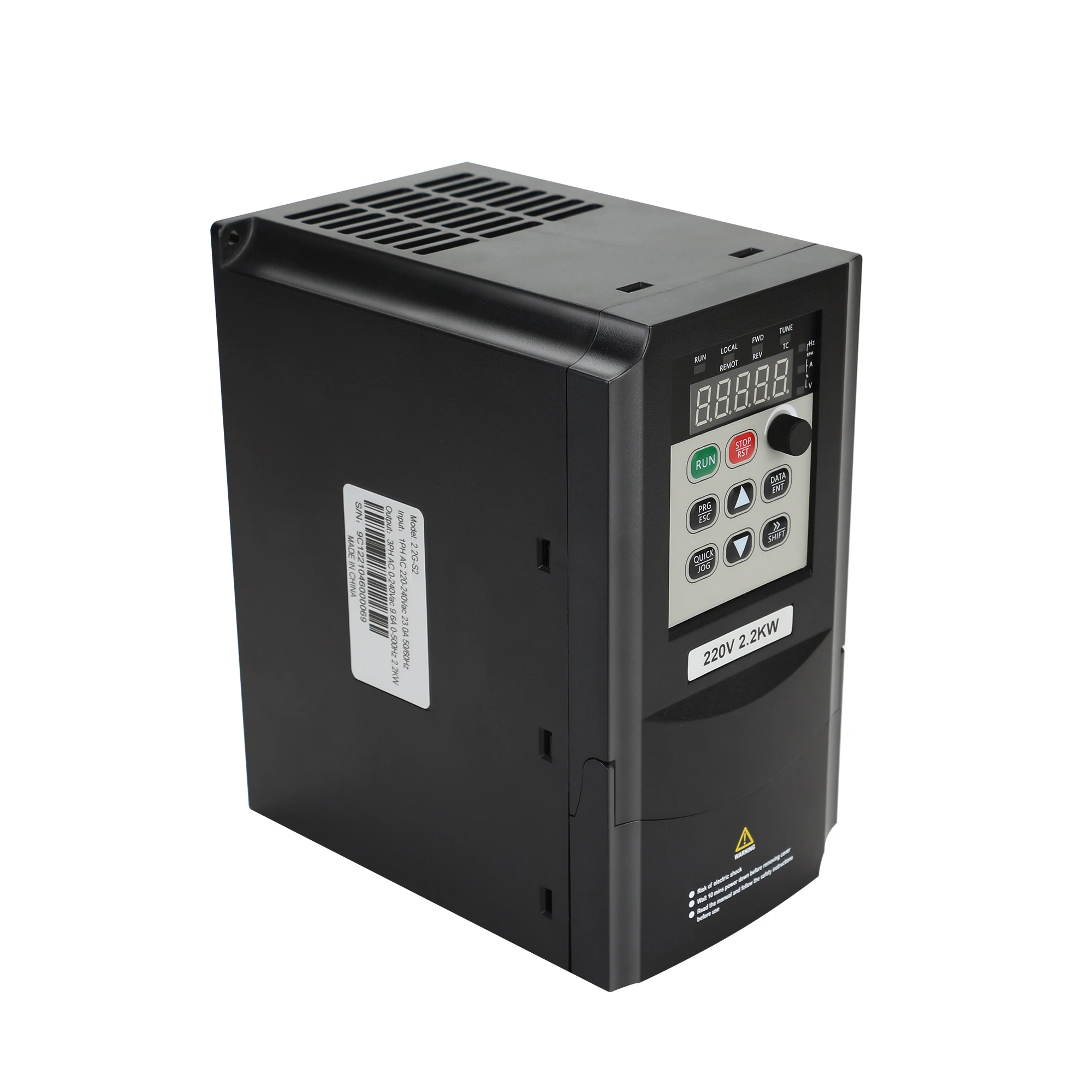 

PowMr Astro 2.2G-S2 Single Phase Frequency Converter Input 1PH AC 220V 2.2KW Output 3HP VFD Variable Drive