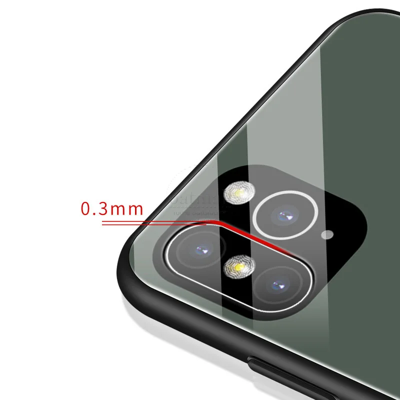 Задняя крышка из закаленного стекла для iPhone X Сменный Чехол на 11 Pro мягкий чехол