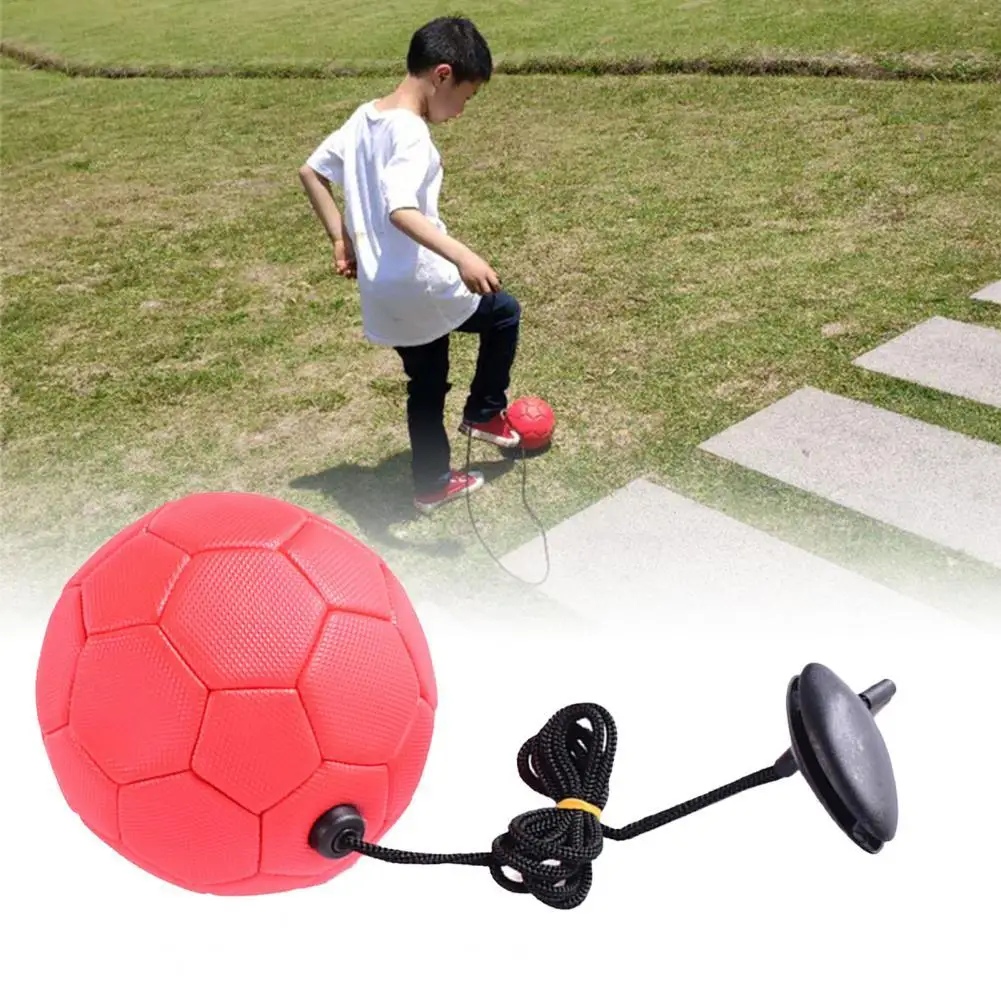 

Size 2 Football Training Ball High-elastic Kick Resistant Solid Color Small Kids Student Practice Belt Soccer Ball for Beginner