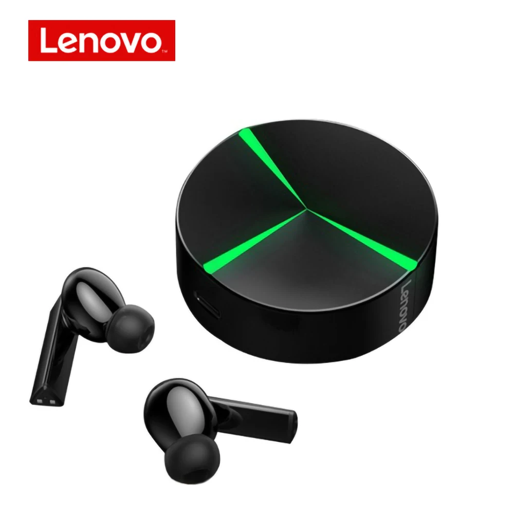 Наушники Lenovo GM1 True Wireless BT, Игровые наушники-вкладыши для киберспорта, спортивные наушники-вкладыши с низкой задержкой 65 мс, Черные Двойные ре...
