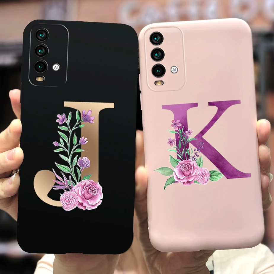 Чехол для Xiaomi Redmi 9 T мягкие тонкие телефонные чехлы с милыми буквами задняя крышка
