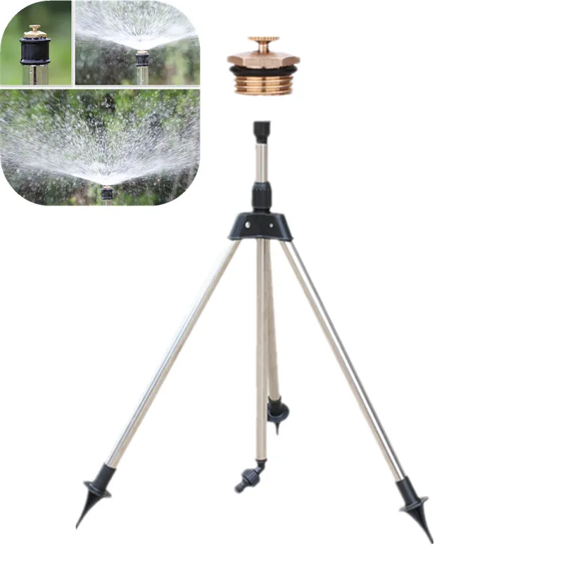 

1/2" Misting Sprinkler With Adjustable Tripod For Garden Watering Hose End Fittings Irrigation Garden Watering Accessories