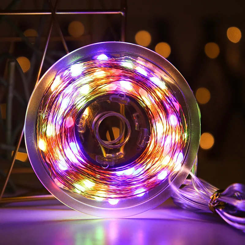 Уличная Водонепроницаемая светодиодная гирлянда на солнечной батарее 100/200