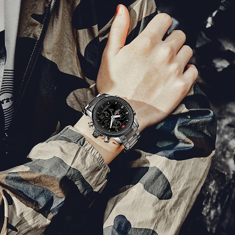 

NAVIFORCE Watches for Men Luxury Brand Sport Quartz Wristwatch Waterproof Military Digital Male Clock Steel Relogio Masculino
