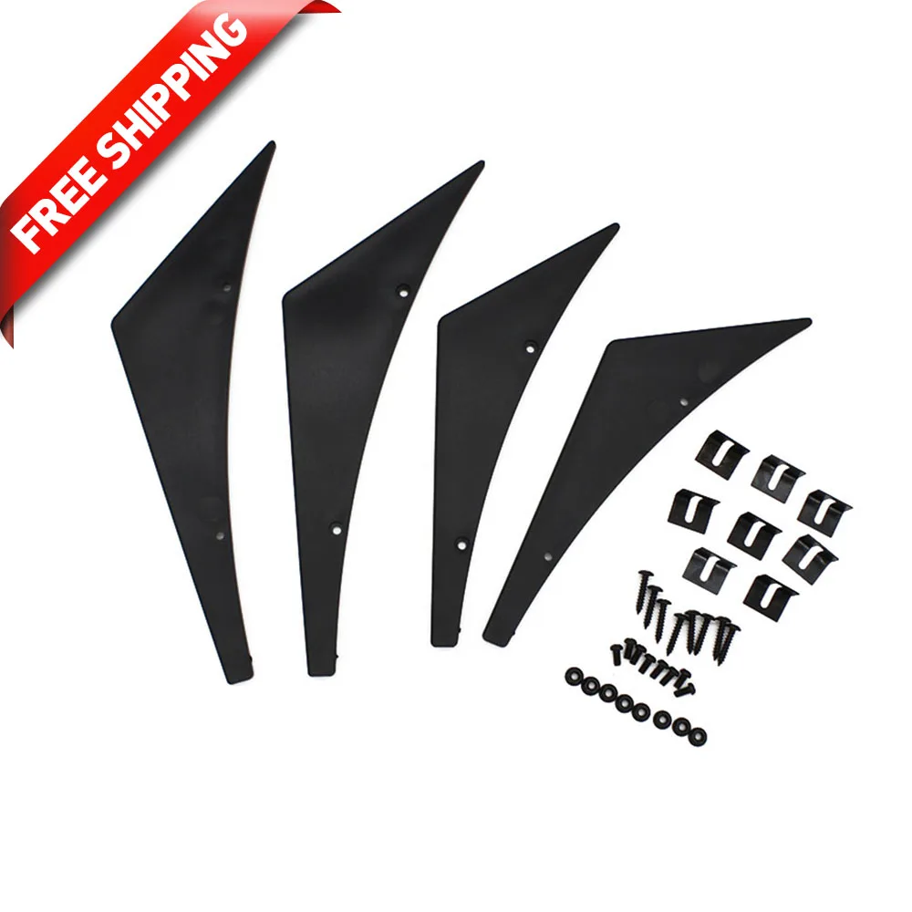 Бесплатная доставка сплиттер для переднего бампера плавники спойлер тела