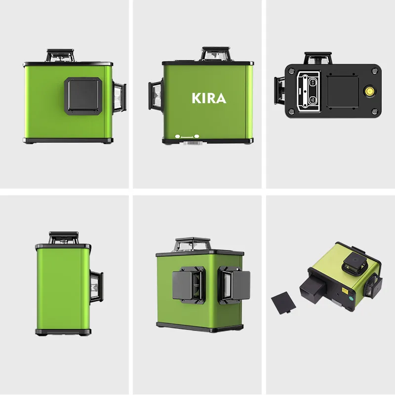 КИРА Серия DC 12 Линий 3D Зеленый Лазерный Уровень Горизонтальный и Вертикальный Крест с Автоматической Самонивелировкой Внутри и Снаружи.