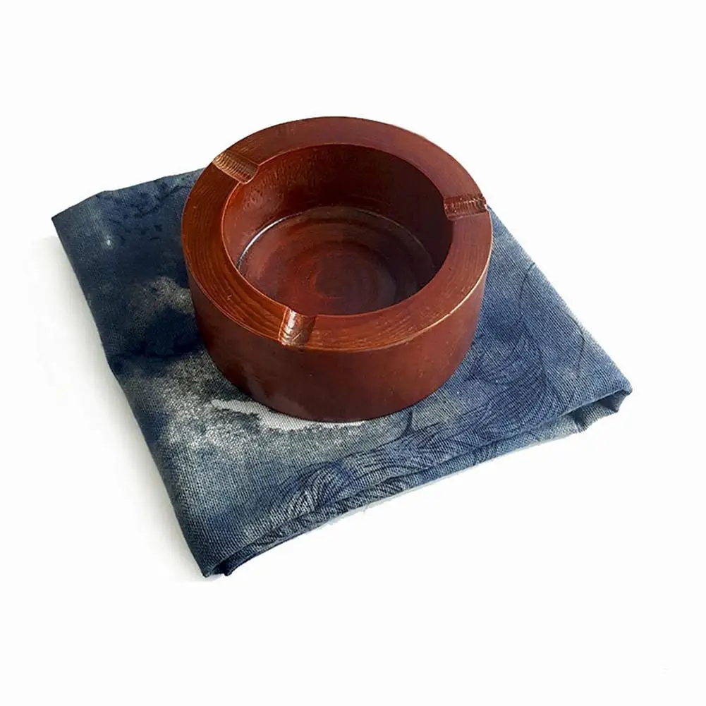 Однотонная деревянная пепельница ручной работы уникальная ювелирная маленькая