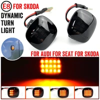 2pcs led turn signal side marker light dynamic sequential lamp for skoda fabia octavia mk1 mk2 roomster rapid nh3