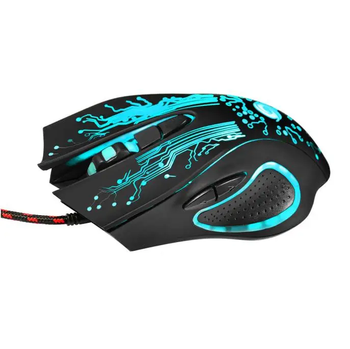 6 кнопок 5500 DPI светодиодный оптический USB Проводная игровая мышь PRO для ПК ноутбука