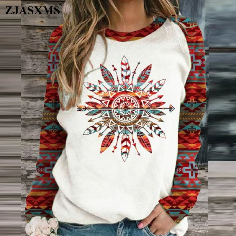 

2021 Autumn Pattern Print Patchwork Hoodie Sweatshirt Harajuku Sexy O Neck Women Tops Pullover Winter Long Sleeve Female Hoodies