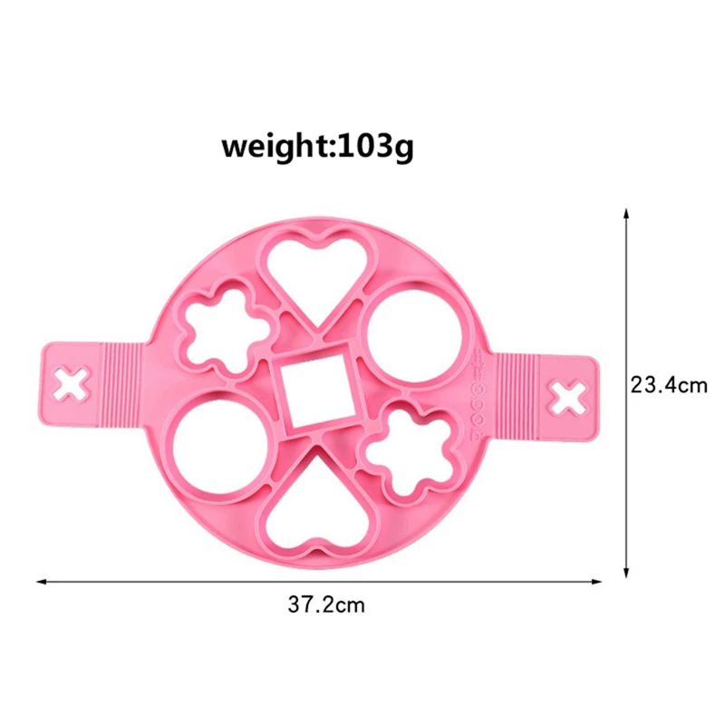 

7 Holes Silicone Egg Mold Pancake Fried Tool Star-shaped Cookie Cake Pastry Making Mould Non-stick Cooking Baking Mold Tool