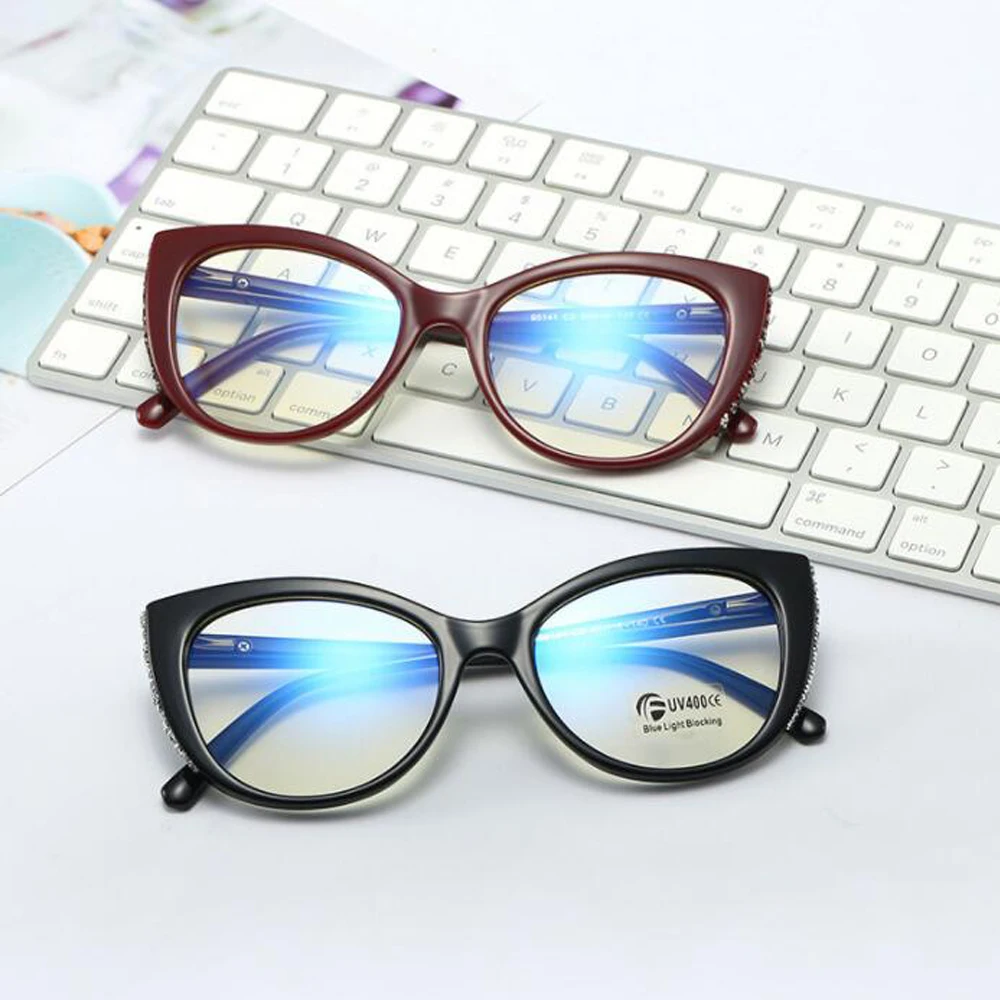 Оправа для очков кошачий глаз Женские аксессуары круглые декоративные очки