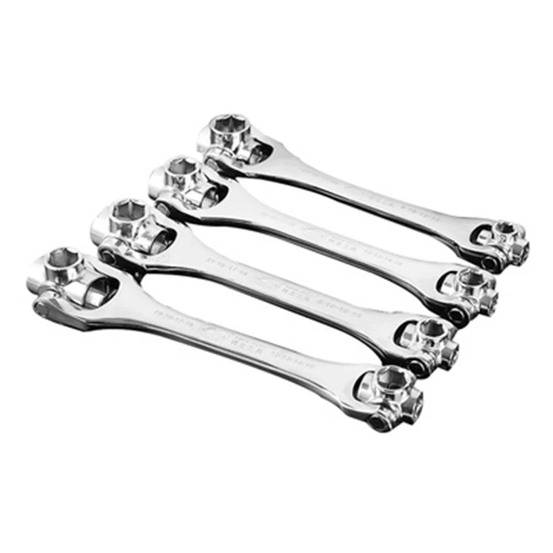 

Double Ended Ratchet Sleeve Wrench Hand Tools Hardware Tools Torque Wrench Chrome Molybdenum Steel Eight In One Multi Function