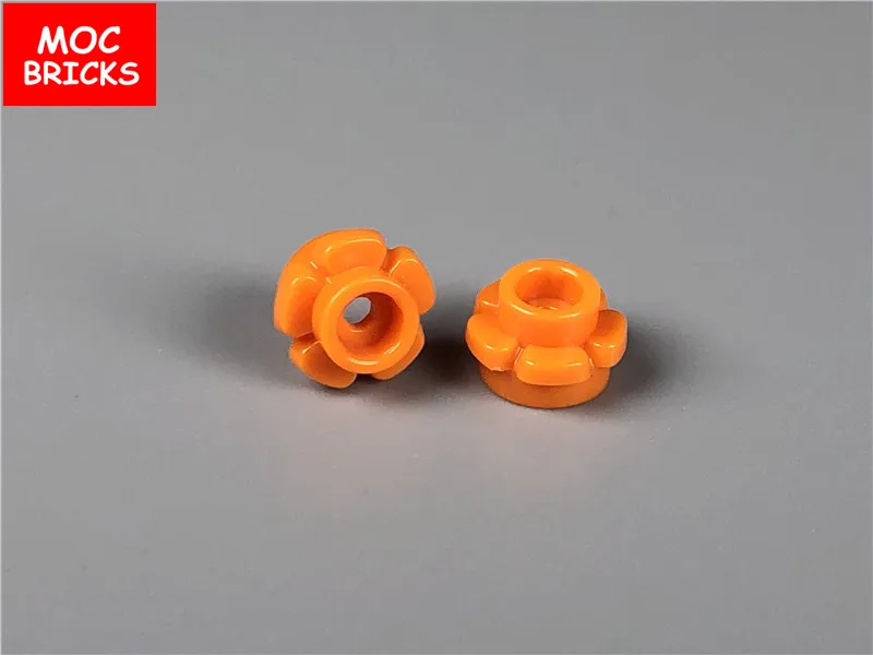 100 шт./партия кубики MOC разноцветная тарелка сделай сам круглая 1x1 с цветочным