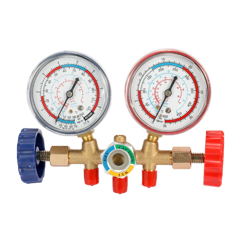 Refrigerant Manifold Gauge Set Air Conditioning Tools with Hose and Hook for R12 R22 R404A R134A Condition Refrigeration | Инструменты
