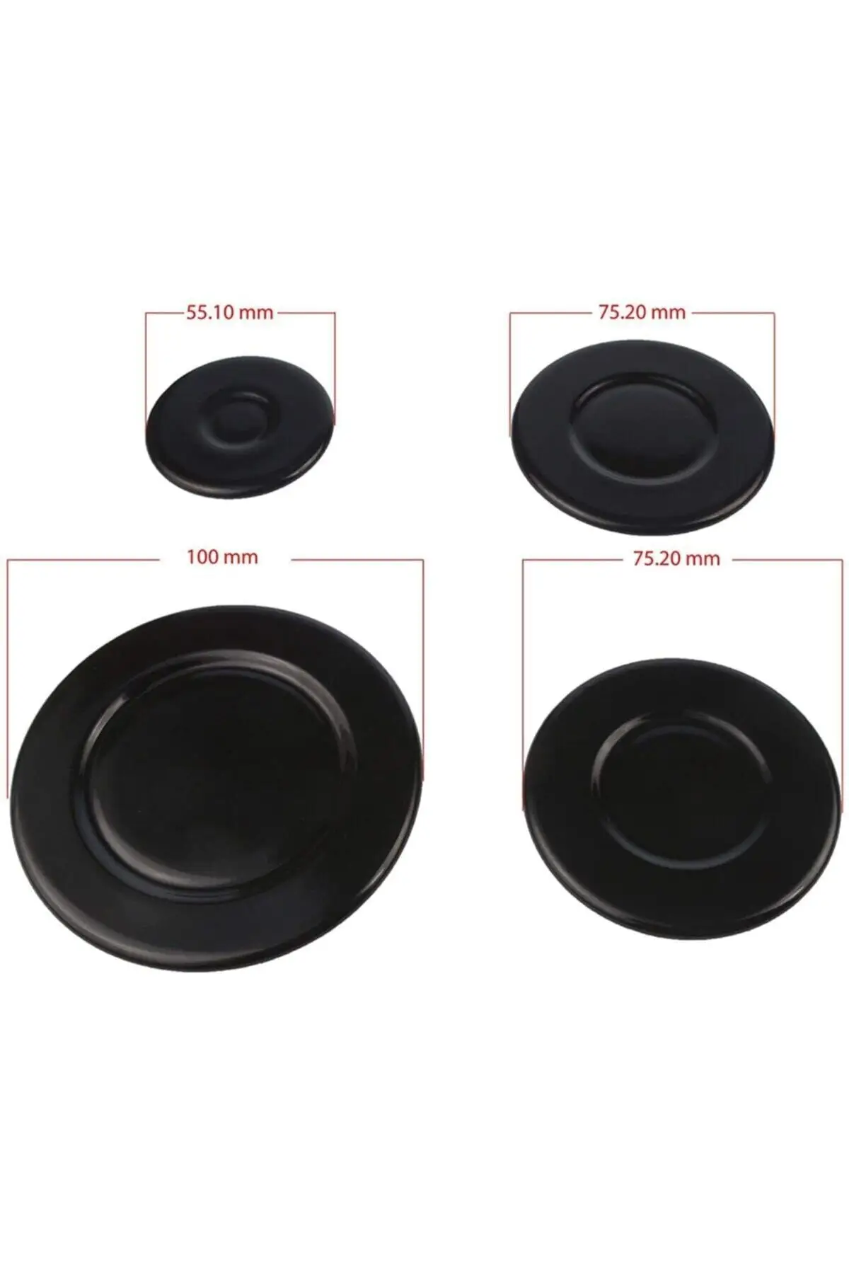 

MHK Parts Cooker 4 Eye Black Enamel Coated Burner Hat Team