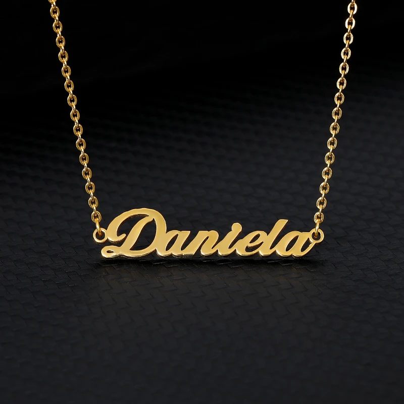 Индивидуальное модное ожерелье из нержавеющей стали с именем