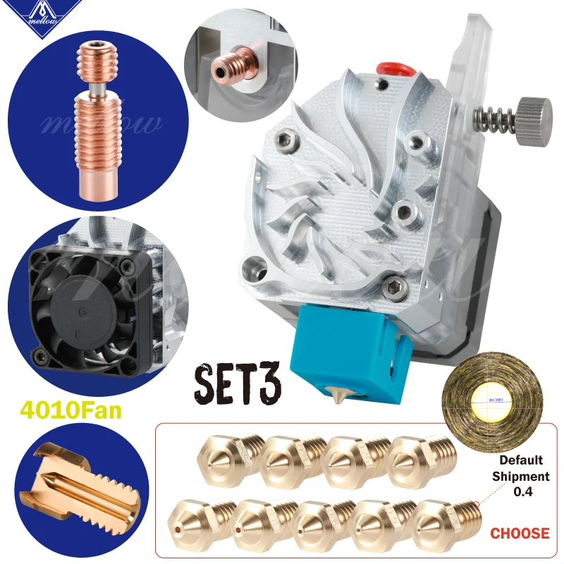 

Mellow NF-BMG-WIND V6 Dual Gear Drive BMG Extruder For Simple Installation Ender 3 Short Distance Printing 3D Printer Parts