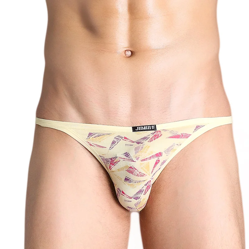 Men's Underwear Briefs Low Rise Print Panties Soft Bamboo Breathable Briefs For Men