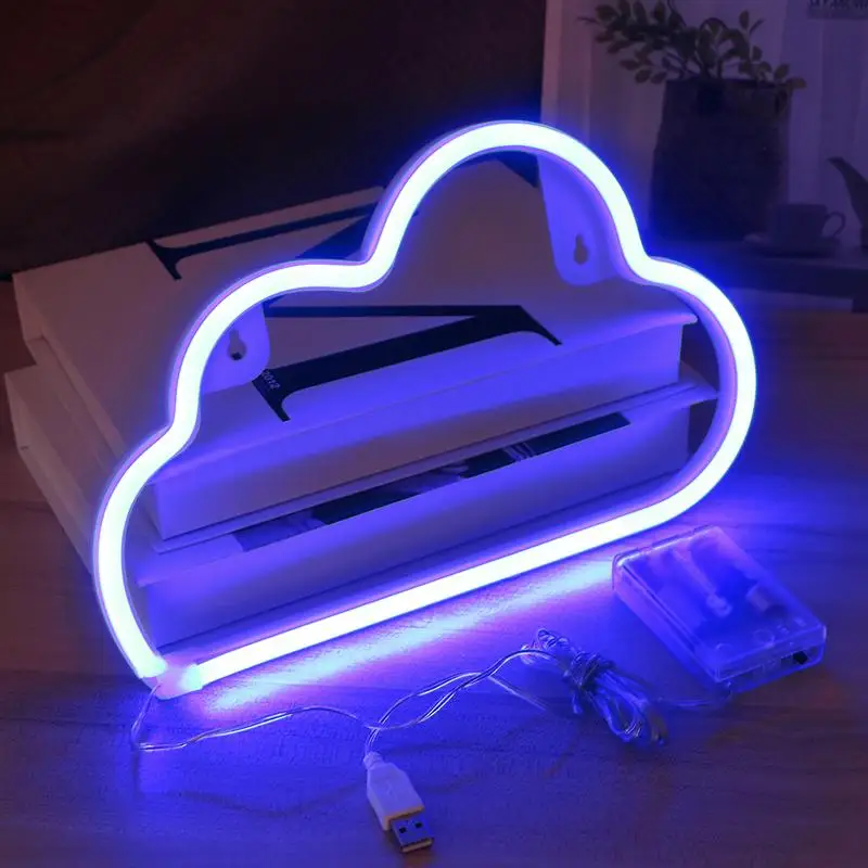 Светодиодный неоновый светильник USB-разъем на батарейках декоративный