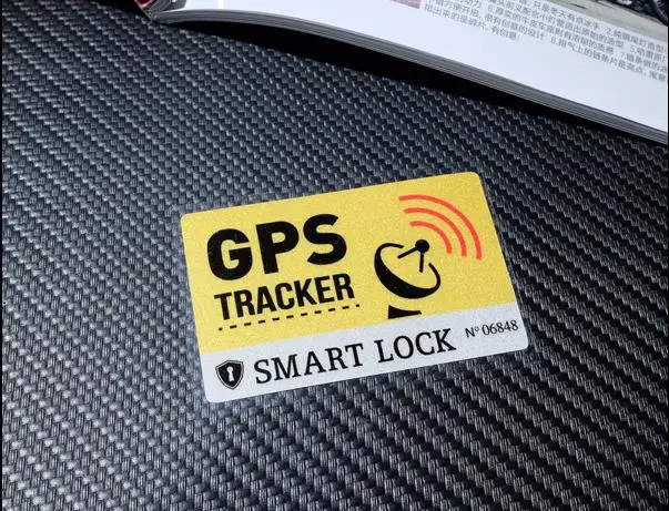 Предупреждающая этикетка GPS трекер системы сигнализации Антивор Отражающая