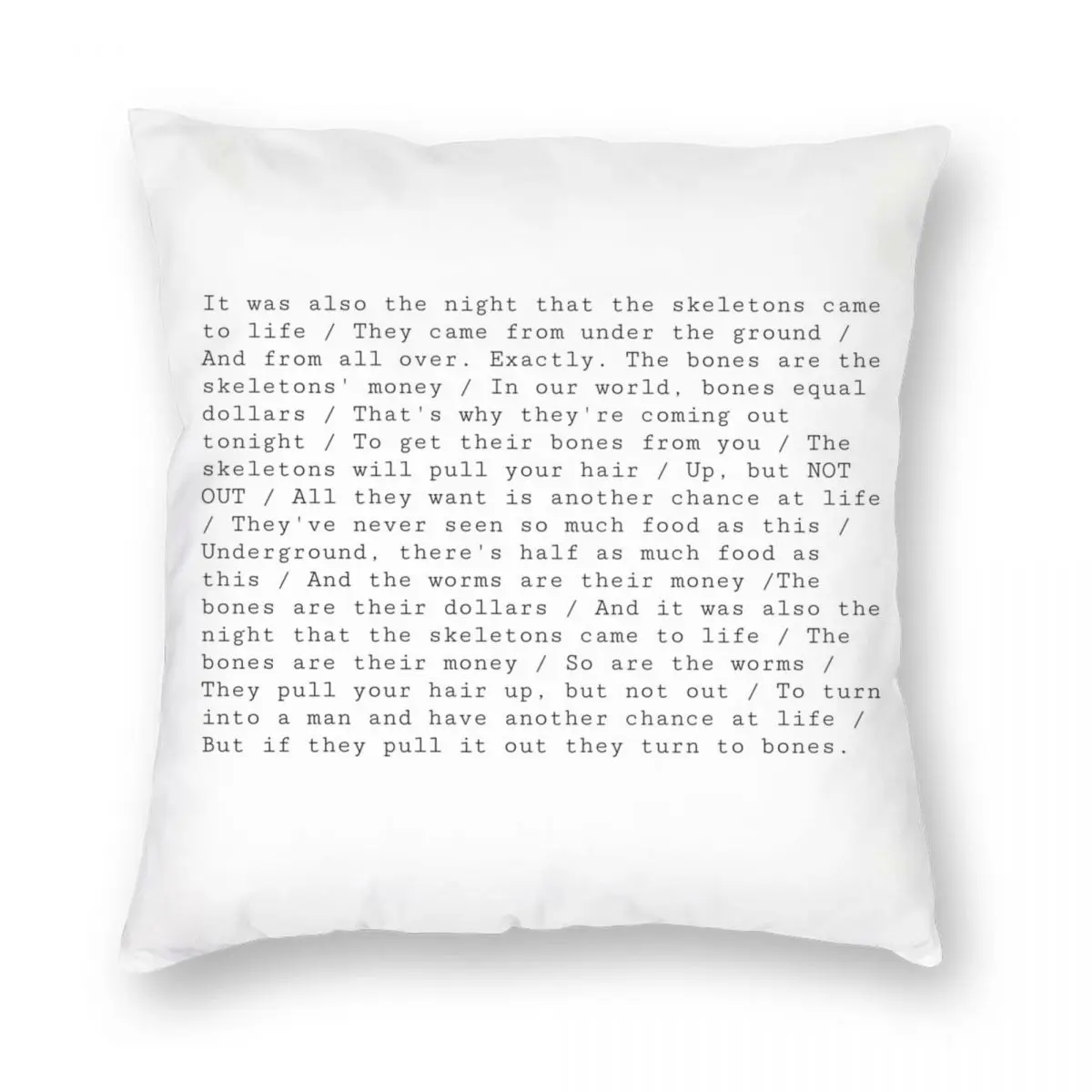 

The Night That The Skeletons Came To Life Pillowcase Polyester Linen Velvet Printed Zip Decorative Home Cushion Cover Wholesale