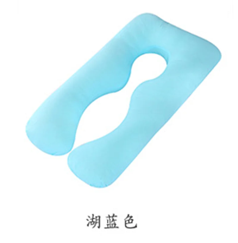 Large pillow Поддерживающая Подушка для беременных с хлопковой наволочкой для женского тела u-образные подушки для беременных - Цвет: Large pillow