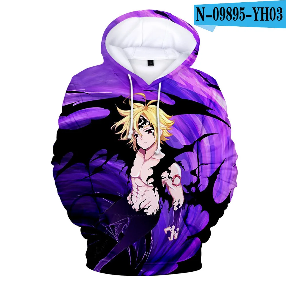 

New The Seven Deadly Sins Hoodies Men/Women Fashion 3D Print Sweatshirts Boys/girl And Children Streetwear Meliodas Clothing
