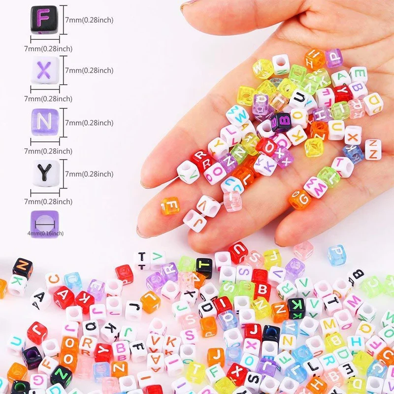 

Acrylic Beads Set Children'S Toy Accessories Girl Color Matching Beads Children DIY Bracelet Jewelry Making
