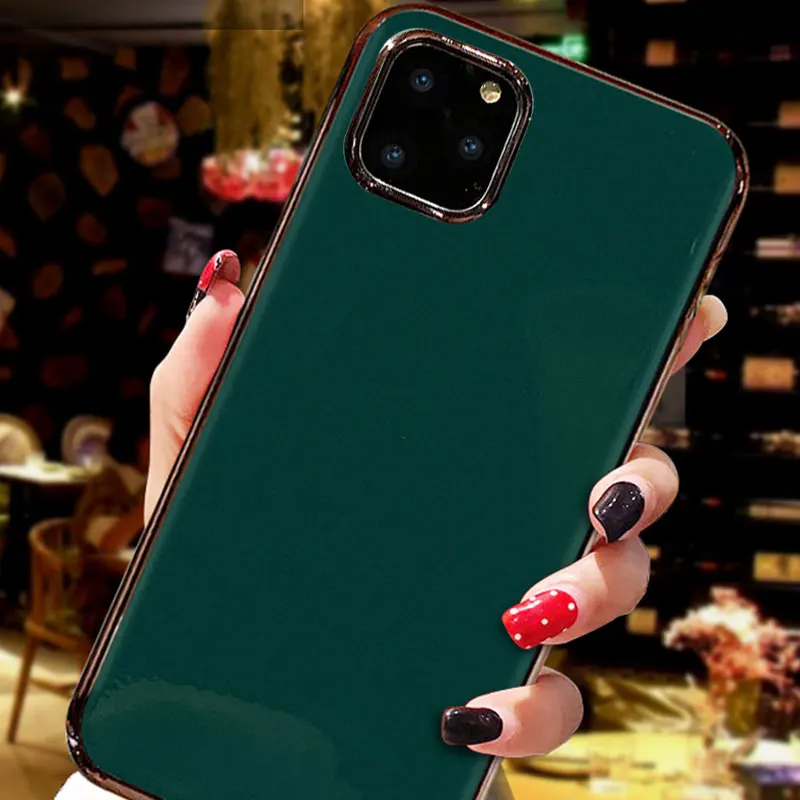 Оригинальный Роскошный брендовый силиконовый чехол с покрытием для Apple iPhone 11 Pro Max