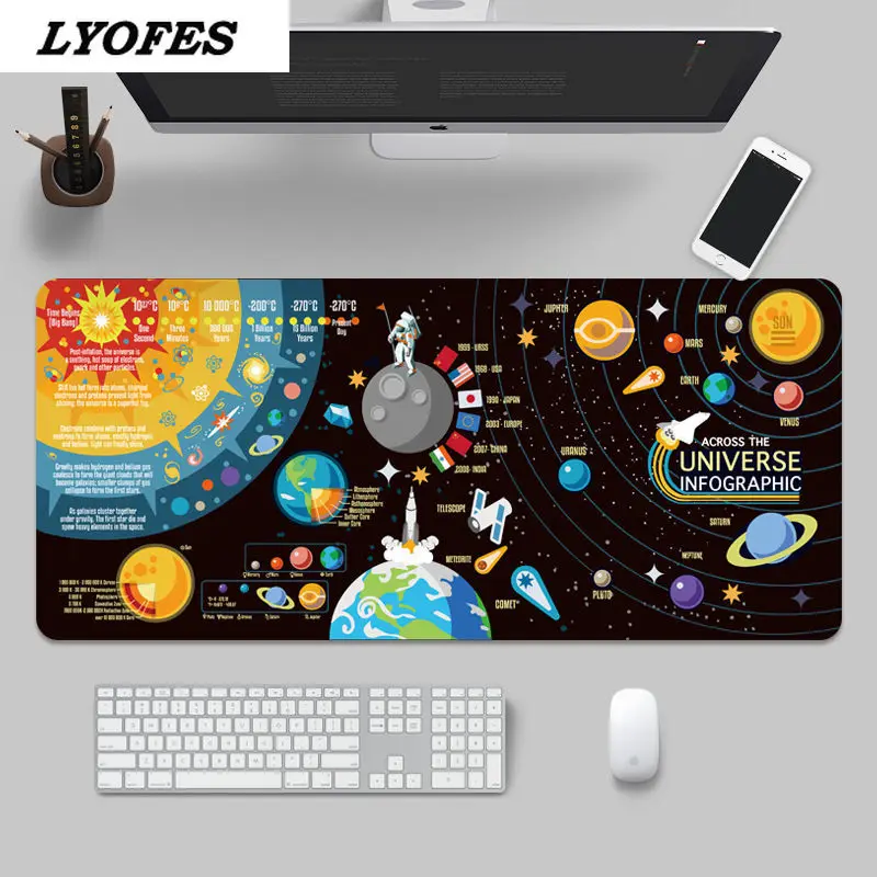 

Gaming Mouse Pad Large Mouse Pad Big Mouse Mat Computer Mousepad Carved World Map Mause Pad Desktop Keyboard Mat Cushion