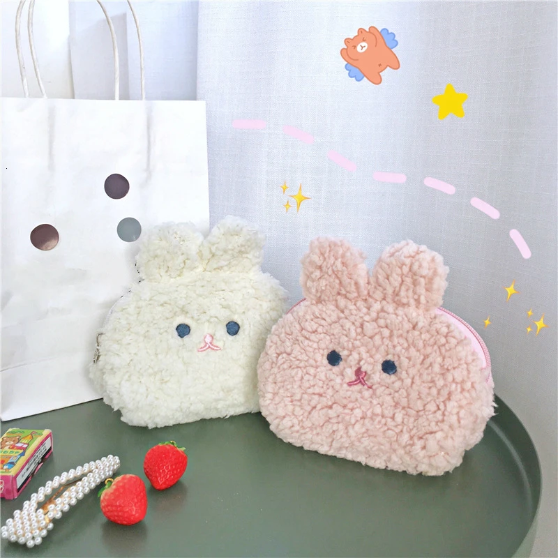 Кашемировый чехол карандаш с милым Кроликом вместительная косметичка