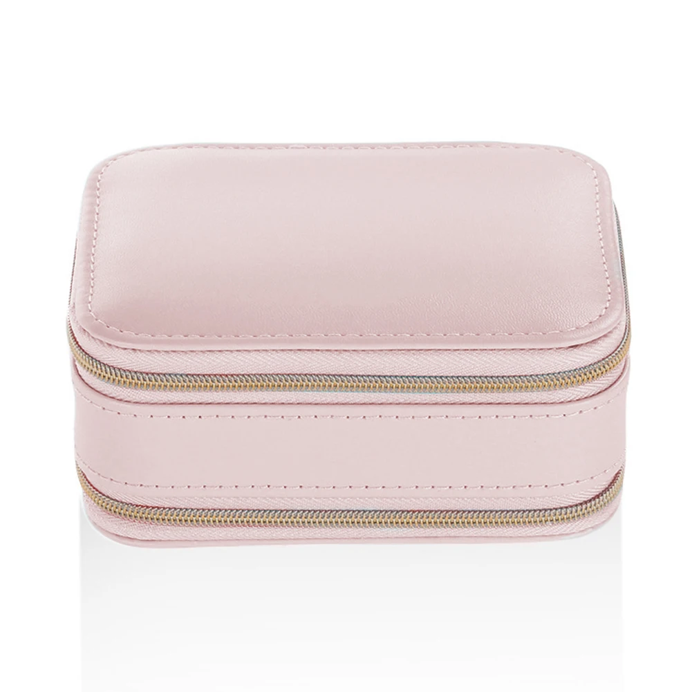 

Jewelry Storage Case Organizer Bag Hanging Ring Necklace Bracelet Pocket Multi Function Type Holder Leather Case