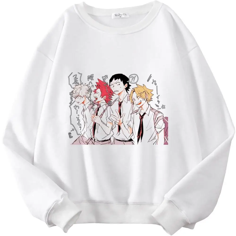 

My Hero Academia Streetwear Sweatshirt Casual Print Ladies Gothic Punk Hoody Harajuku Casual Simple Popular Tops Academy-111